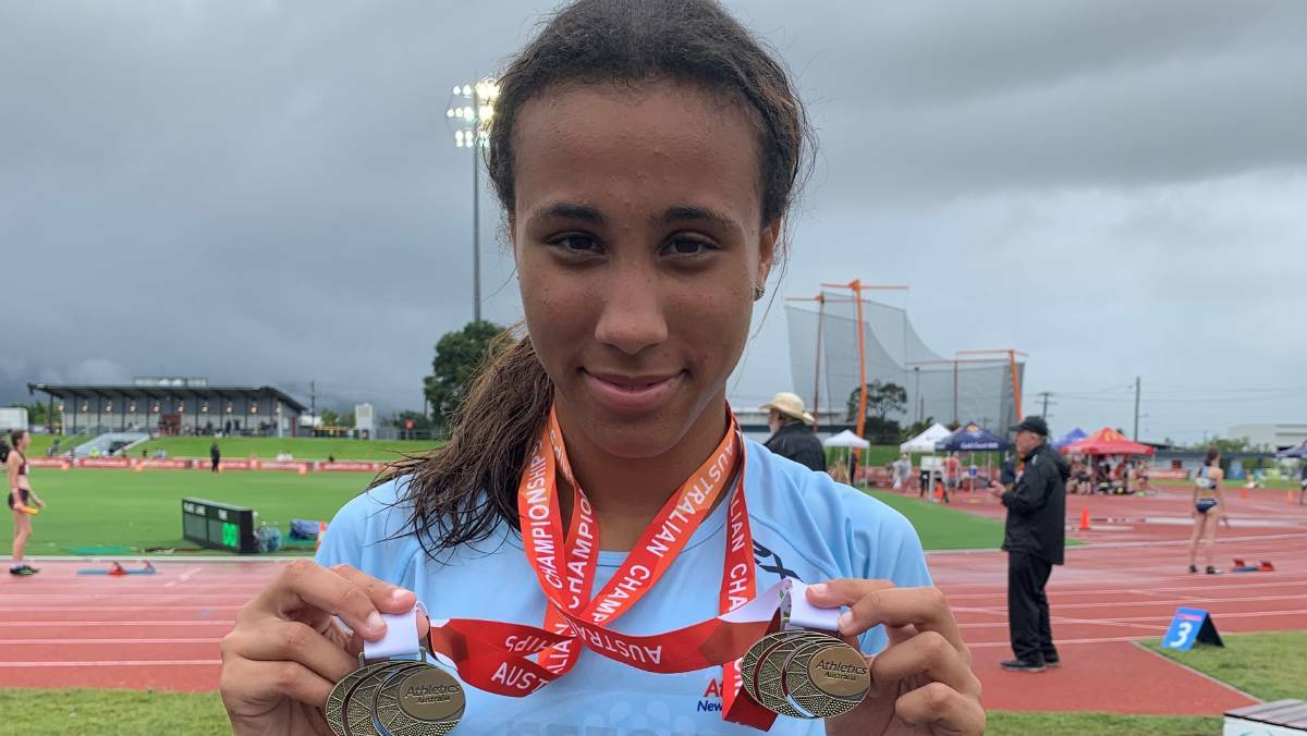 Speed queen: Record-breaking sprinter Chelsea Ezeoke is in great form, ready to take on athletes in this week's NSW All Schools.