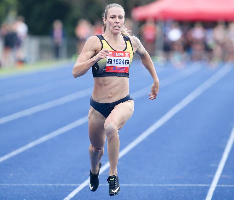 Dominant: Campbelltown's Holly Bender took out the double at the Illawarra Track Challenge on the weekend, winning the open women's 60m and 100m sprints.