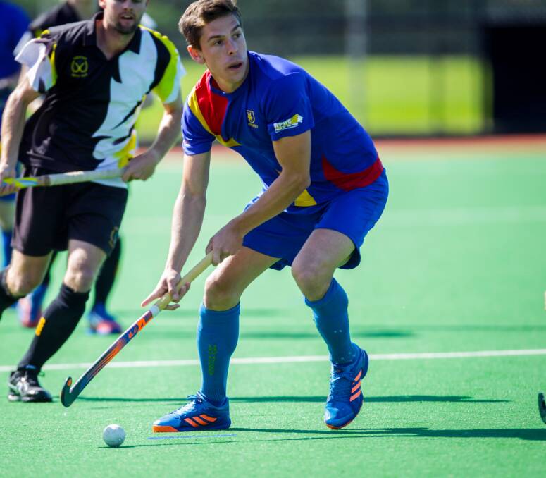 A bad game: Illawarra indoor hockey skipper Heath Ogilvie (pictured playing for University) blamed complacency for their loss to Goulburn.