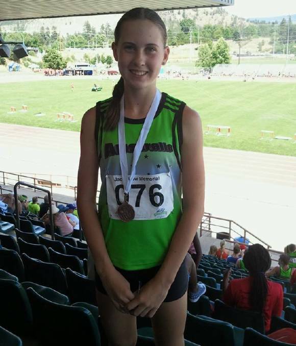 Well done: Alyssa Parks pictured at a meet last year. Alyssa was named 15 years Girls Regional Age Champion at the South Coast Regional High Schools carnival.


