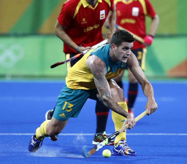 Starring role: Blake Govers in action for the Kookaburras during the Rio Olympics. The Illawarra player is back in form at the World Cup now being held in India.