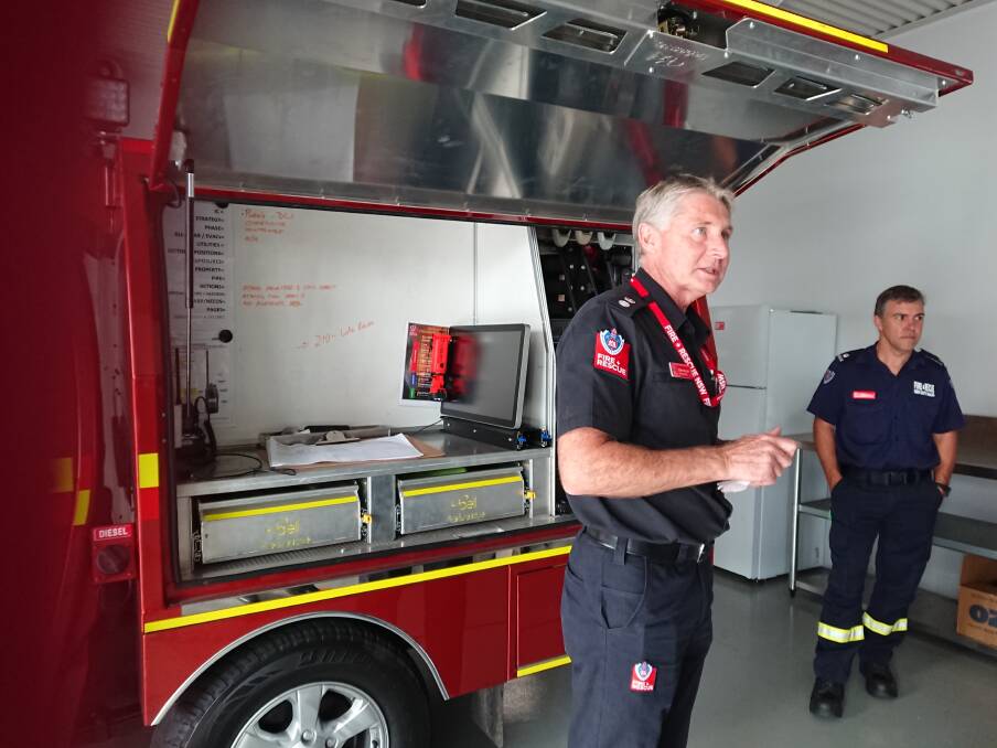 Award winner: Zone Commander for Fire and Rescue NSW, Tony Waller, during Rotary's recent visit to Wollongong Fire Station.
