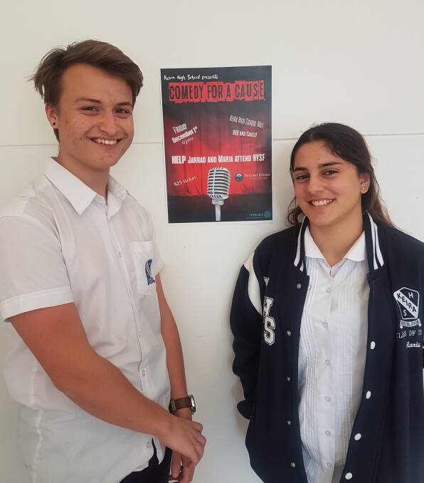 Big honour: Keira High School's vice-captains elect, Jarrad Pritchard and Maria Micale, will attend the prestigious National Youth Sciences Forum in January. 