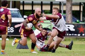 Ryan James scored one of Shellharbour Sharks four tries in their 24-4 win over Albion Park Oak Flats Eagles at Des King Oval on Sunday, April 28. Picture by Anna Warr