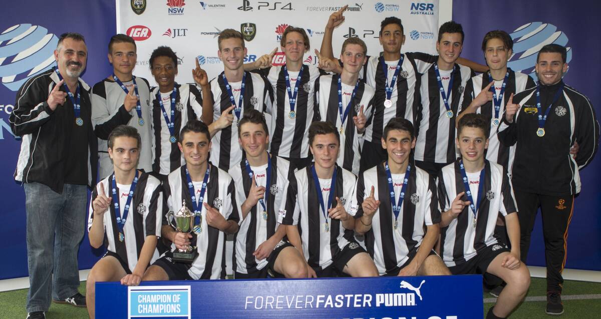 PORT POWER: Port Kembla under 16 boys' football side won the NSW Champion of Champions knockout tournament. Picture: Football NSW / George Loupis.