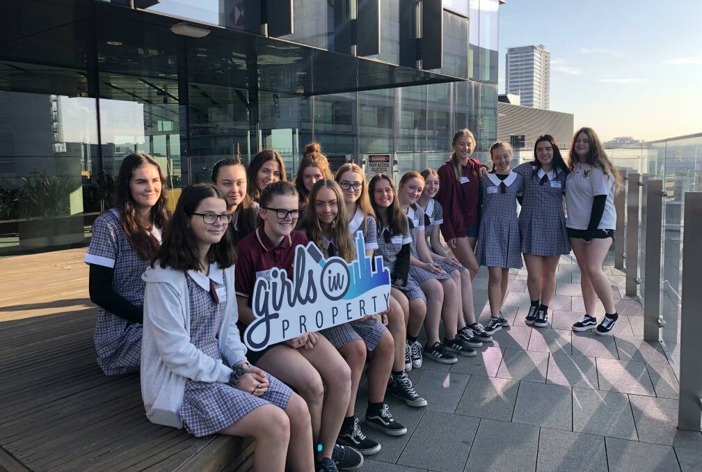 Dapto High students participating in this week's 'Girls in Property Program'. Picture: Supplied
