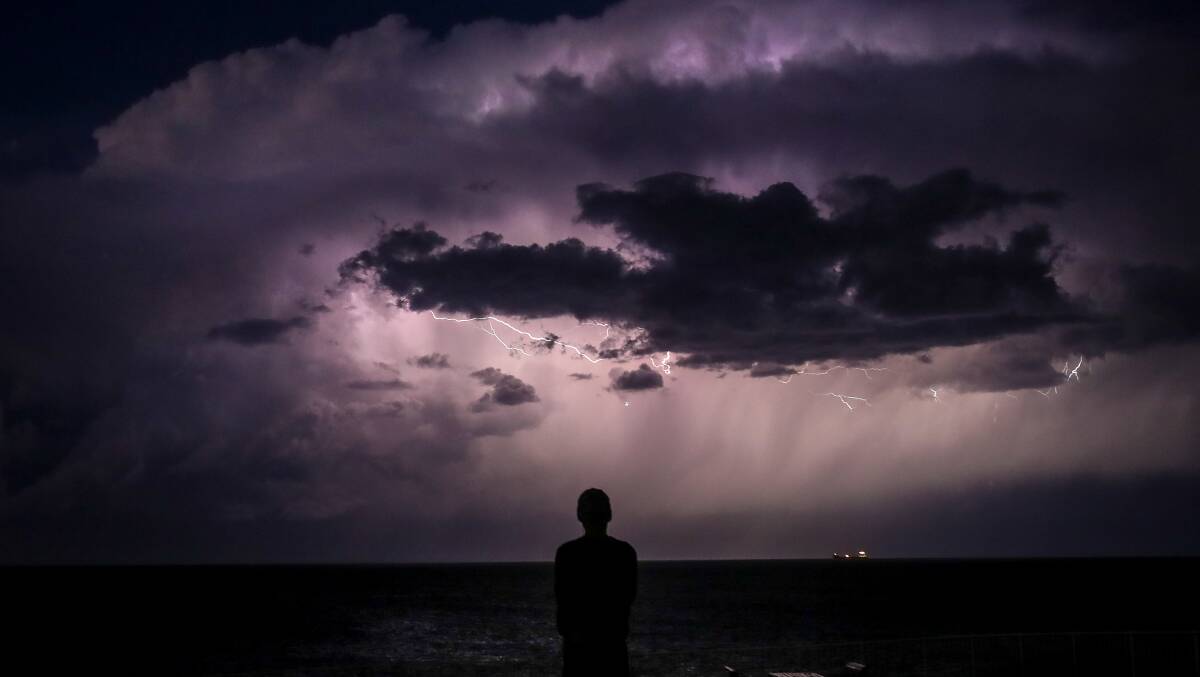 A storm off Wollongong in July. The Illawarra has been named the state's sixth most storm-affected region. Picture: Adam McLean