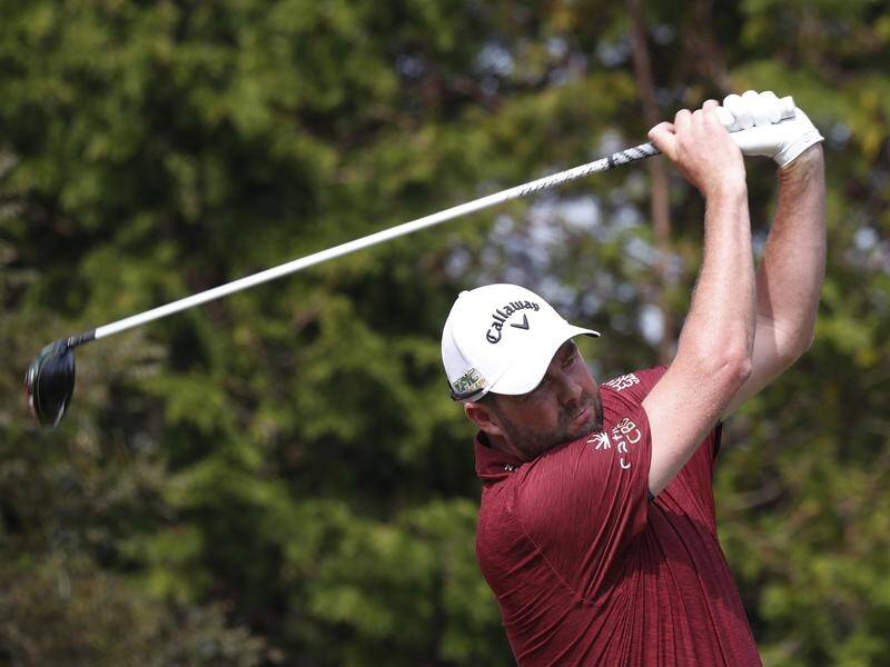 Marc Leishman (pic) trails third-placed Adam Scott after the PGA Tour event's 1st round in Sth Korea