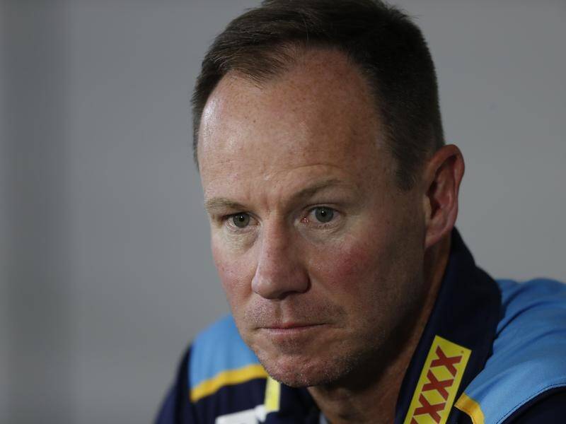 Gold Coast coach Justin Holbrook cut a frustrated figure after his side's NRL defeat to the Cowboys.