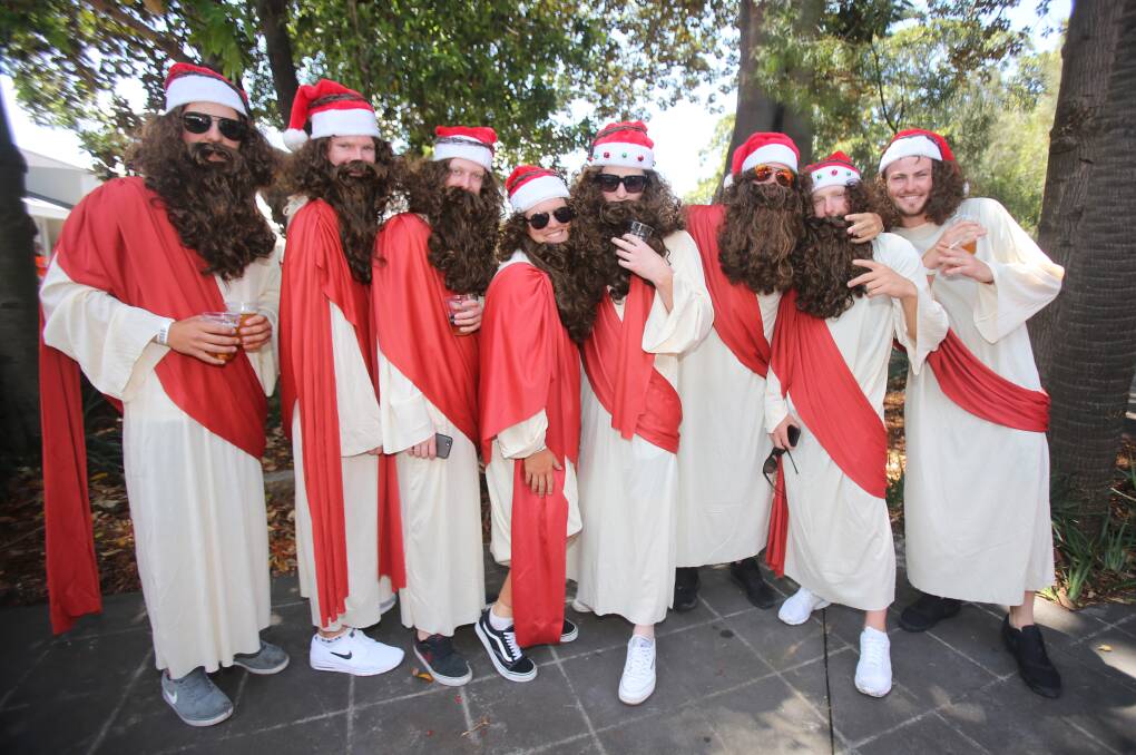 Dressed for charity success: Many spent months planning their attire to make an impact at the 24th Santa Claus Pub Crawl.

