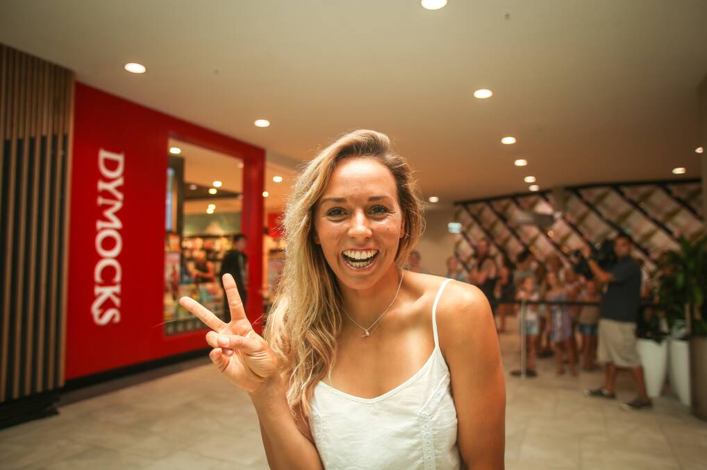 The Power of One Sporting Hero: Sally Fitzgibbons left a positive vibe with all who met her for a book singing in Wollongong on Friday.
