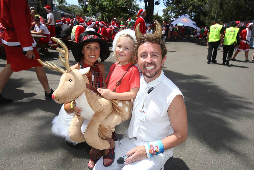 Family charity support: Event founder and organiser Neil Webster (right) was supported by Rachel and Sonny Webster at North Gong Hotel on Saturday afternoon.