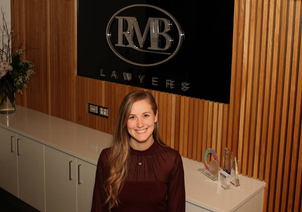NSW finalist: Claire Bourke at RMB Lawyers Wollongong. Picture: Greg Ellis. 