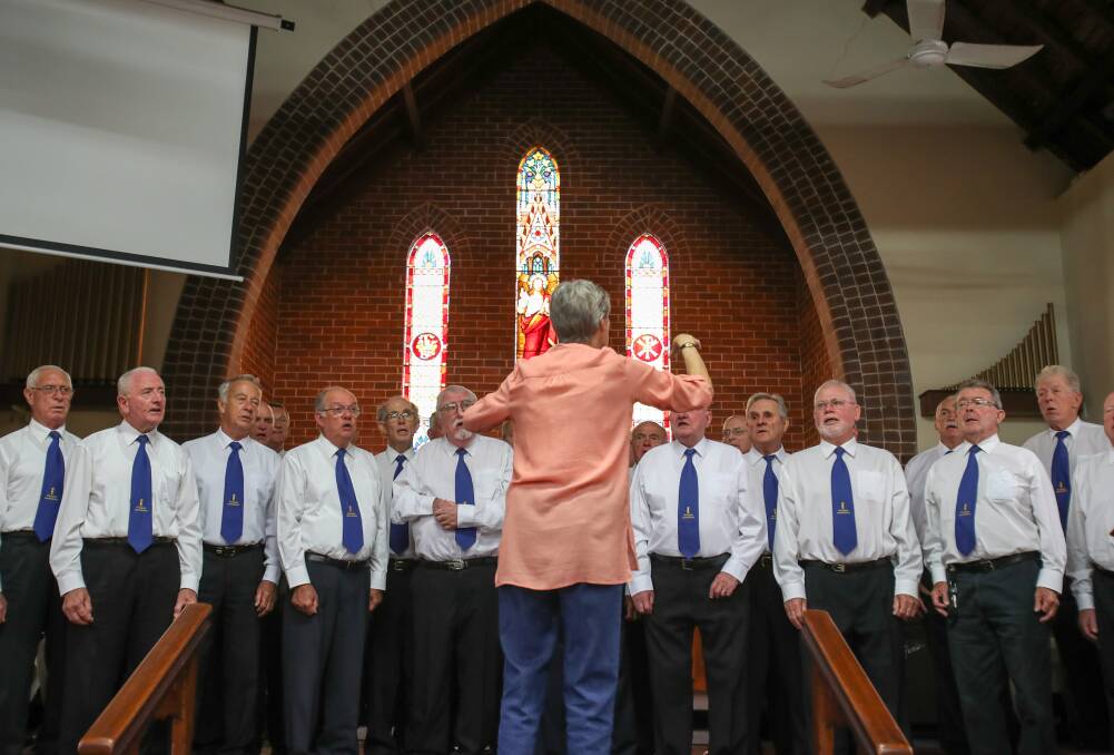 Musical tribute: The Lamplighters Choir sing at the Bulli Anglican Church. Pics: Adam McLean.
