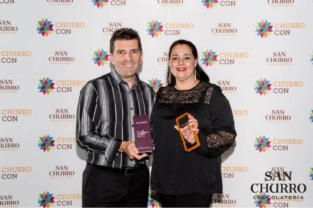 Best in Australia: San Churro Wollongong store manager Karen Zrnich with owner Mani Rosete at the national awards on the Gold Coast. Picture: Greg Ellis.
