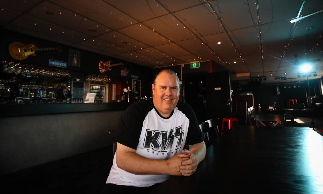 New venue: Music lover Neil Townsend is getting the word out about his new music lounge and bar called Diamond Dogs. Picture: Adam McLean.
